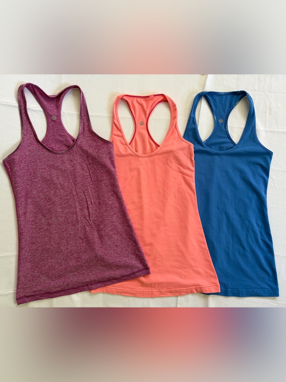 Lululemon Cool Racerback Reversible Tank Bundle 3pc Size 4